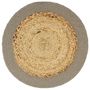 Voir la diapositive 2 : VIDAXL Napperons 6 pcs Naturel et gris 38 cm Jute et coton