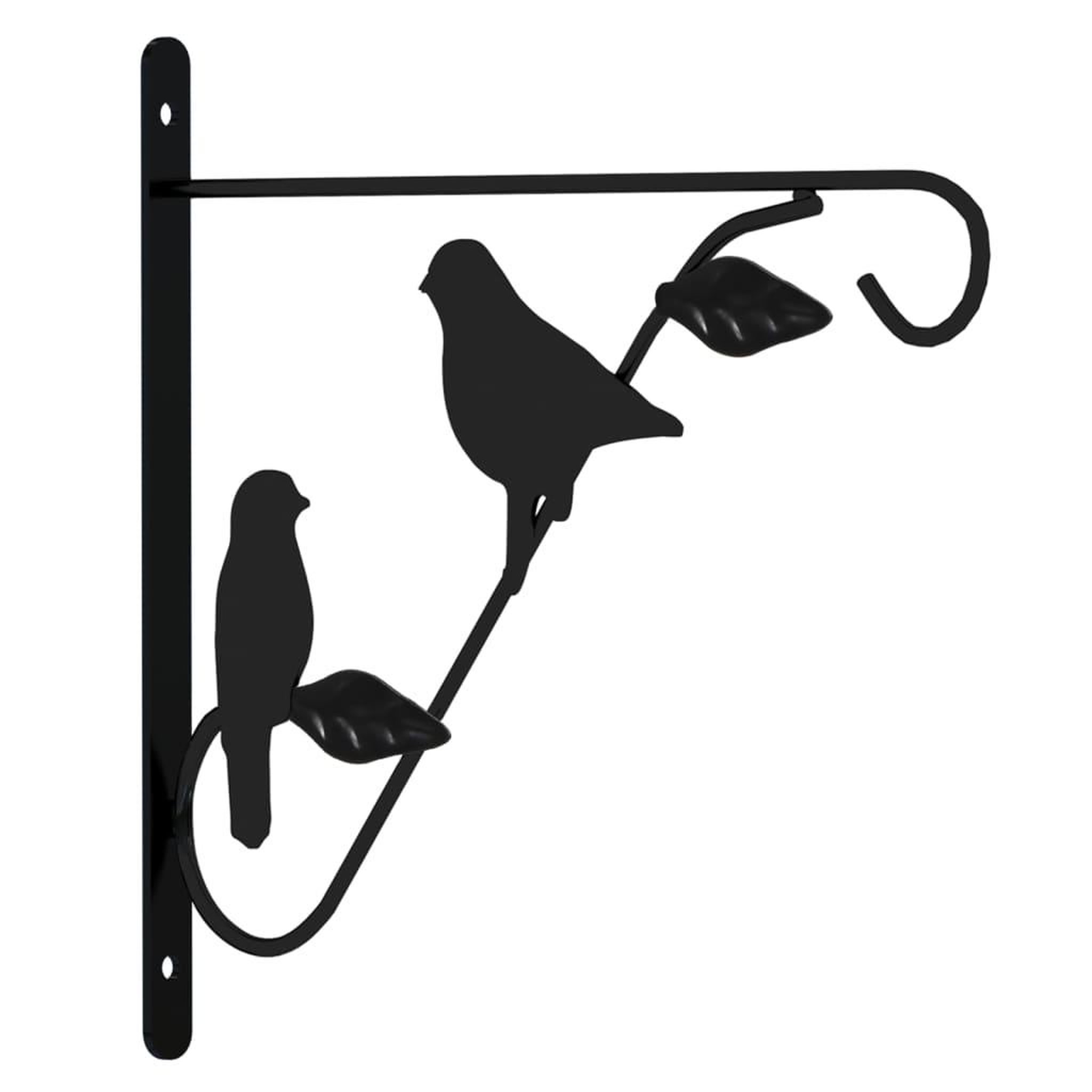 Voir la diapositive 3 : VIDAXL Supports de panier suspendu 4 pcs noir acier