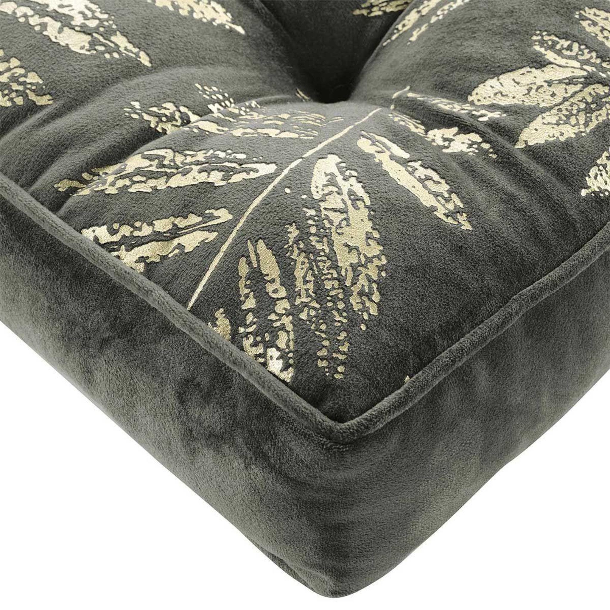 Voir la diapositive 2 : Douceur d'Intérieur Coussin de Sol Imprimé  Adelor  40x40cm Anthracite