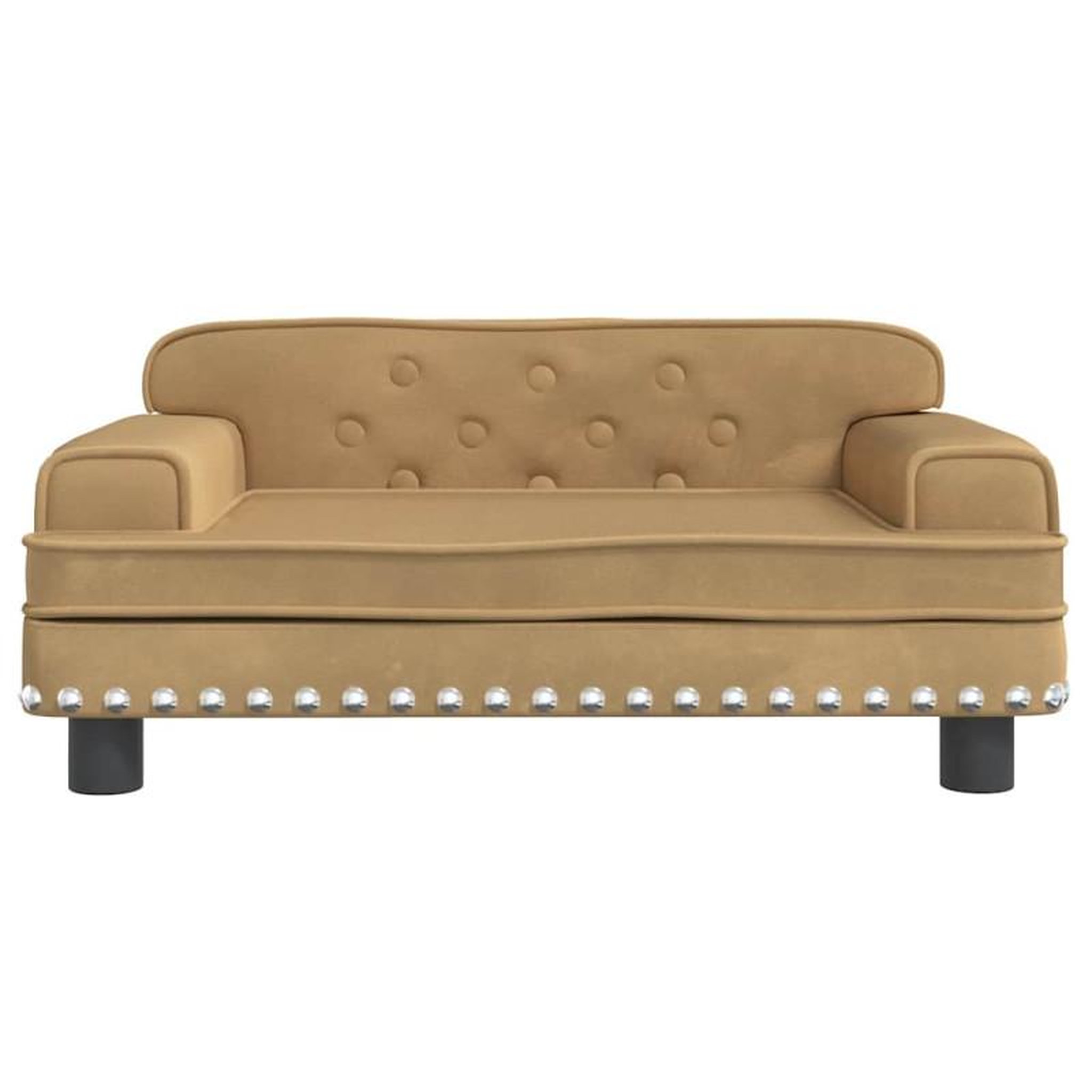 Voir la diapositive 3 : VIDAXL Lit pour chien marron 70x45x30 cm velours