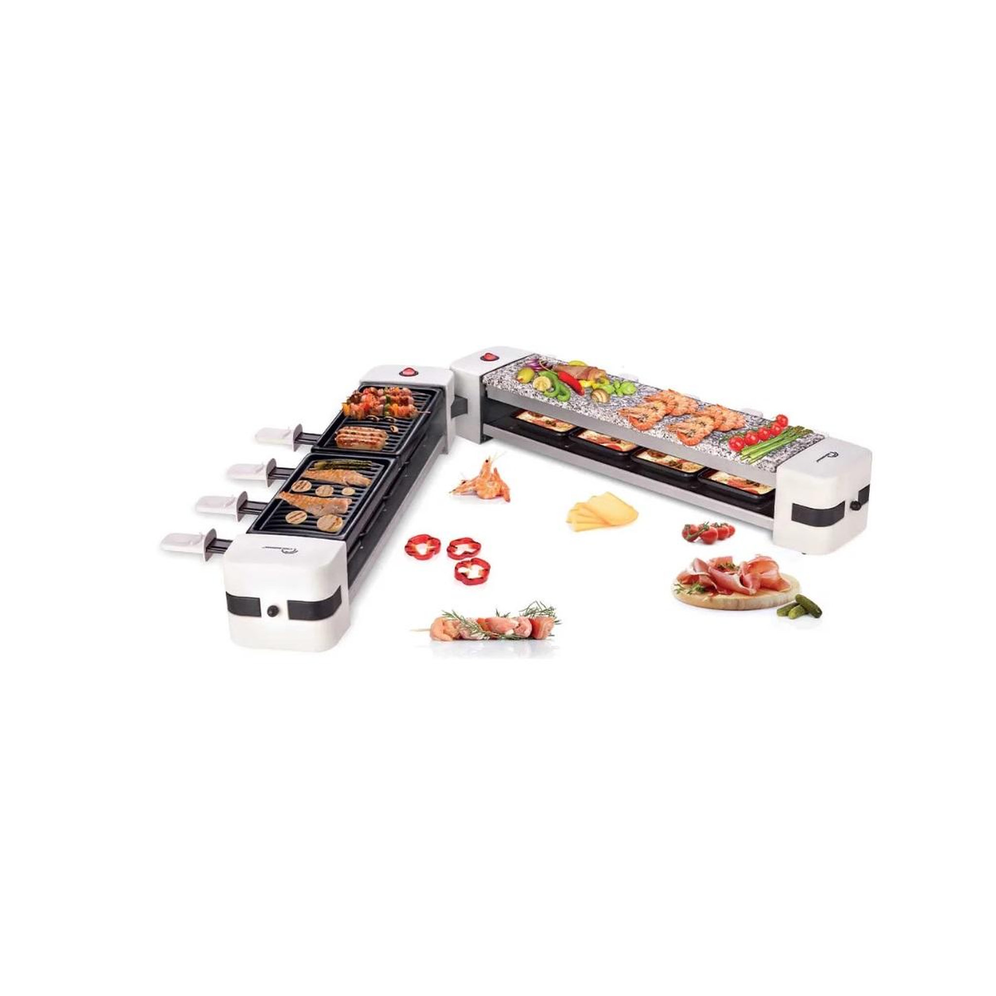 Voir la diapositive 2 : LITTLE BALANCE Raclette / gril.2x4pers.1200w. - 8502