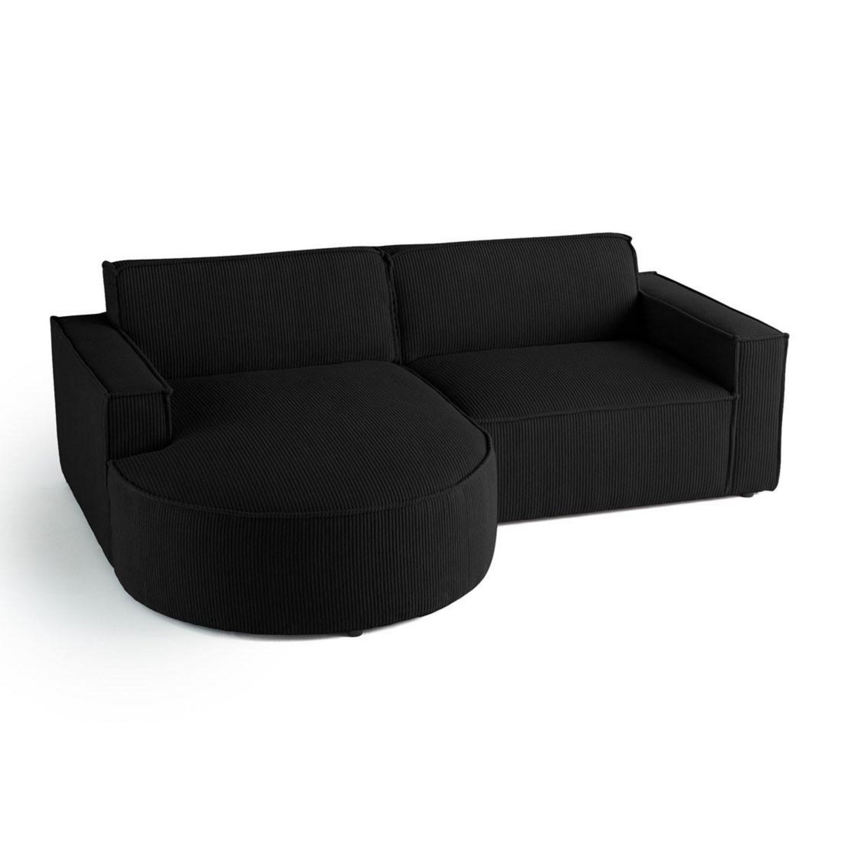 LISA DESIGN Spiaggia - canapé d'angle gauche - 4 places - en velours côtelé