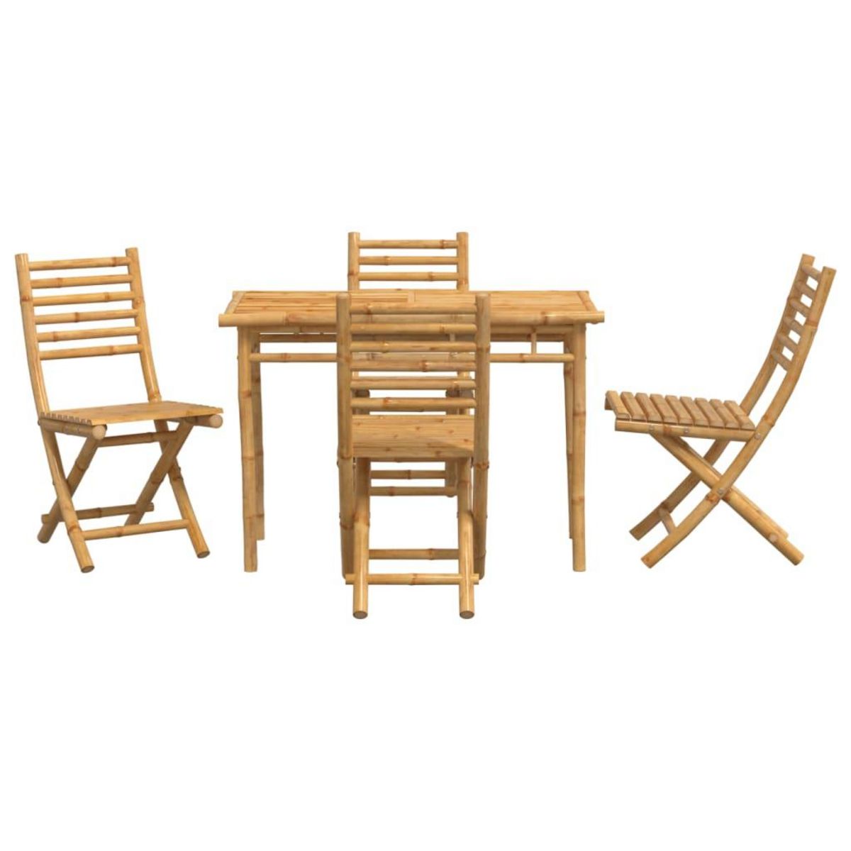 VIDAXL Ensemble a manger de jardin 5 pcs bambou