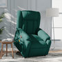 Voir la diapositive 1 : VIDAXL Fauteuil inclinable de massage Vert fonce Tissu