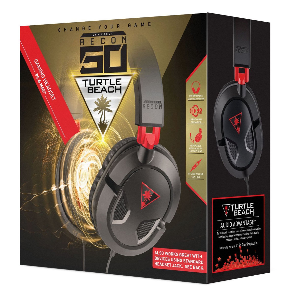 Turtle Beach Micro-casque Turtle Beach Ear Force recon 50 PC - Xbox One - PS4 - Mac - Appareil Mobile