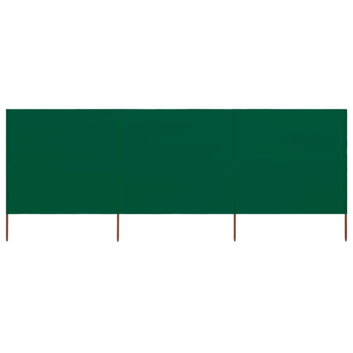 VIDAXL Paravent 3 panneaux Tissu 400 x 160 cm Vert