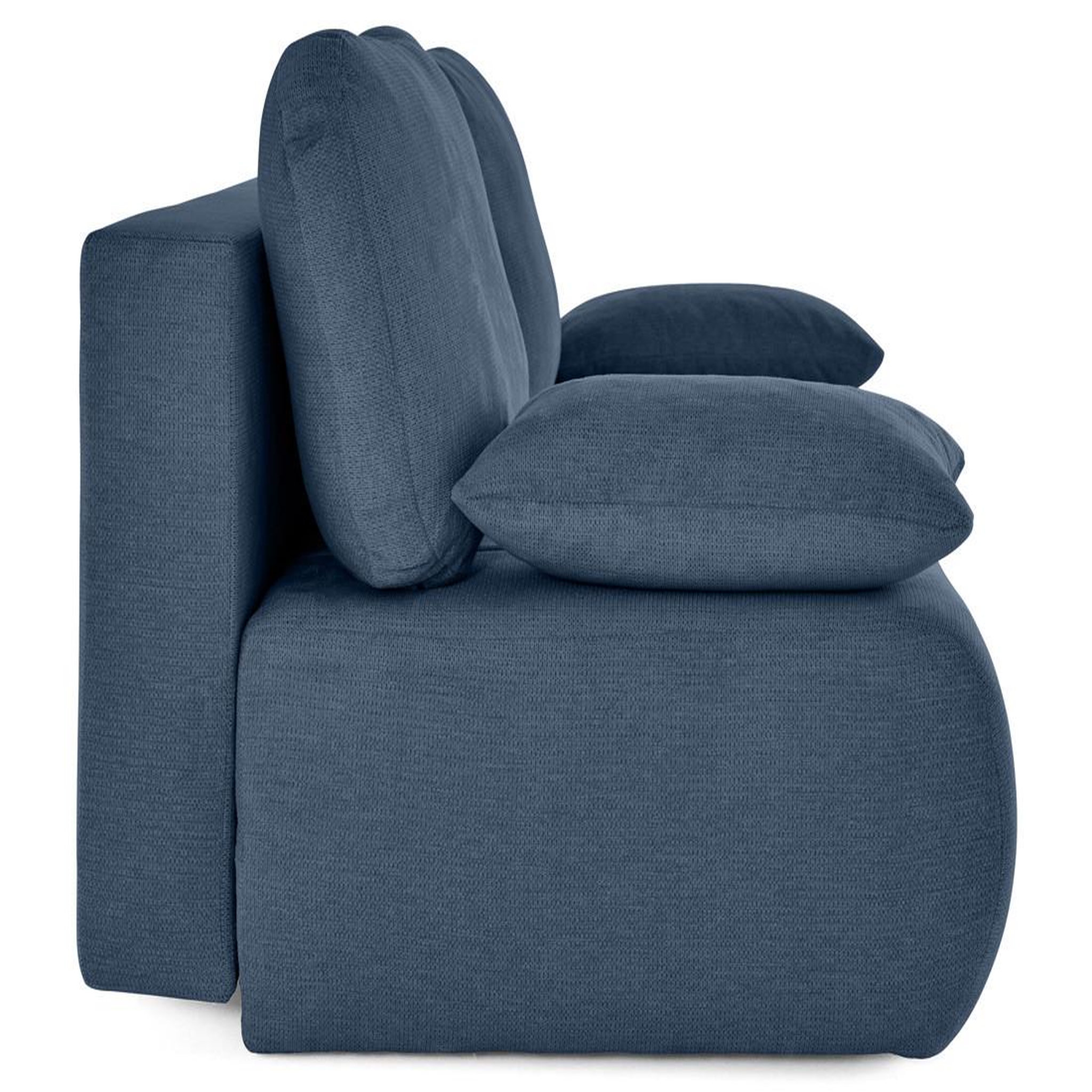 Voir la diapositive 6 : BEST MOBILIER Harper - canapé 3 places convertible avec coffre en tissu texturé