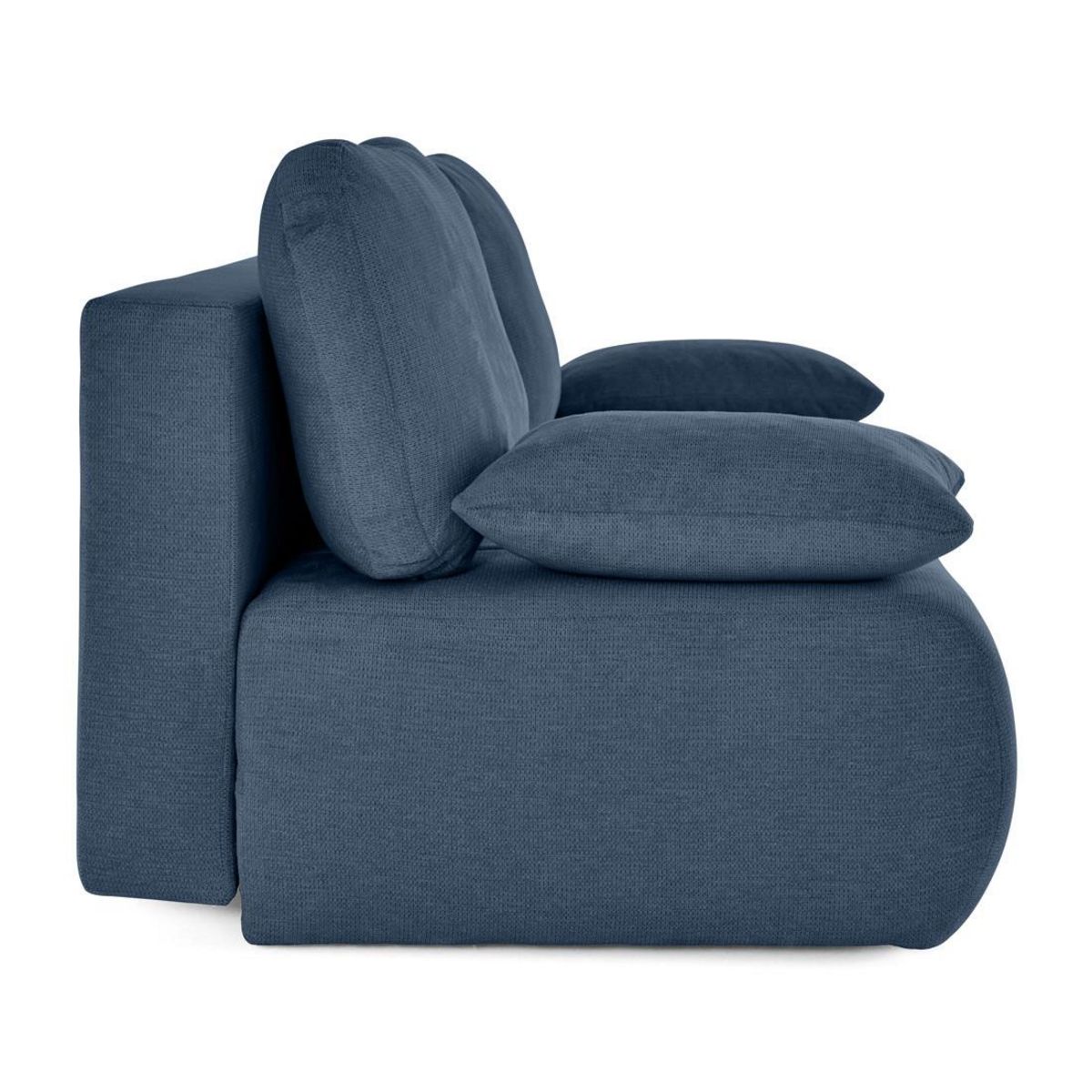 BEST MOBILIER Harper - canapé 3 places convertible avec coffre en tissu texturé