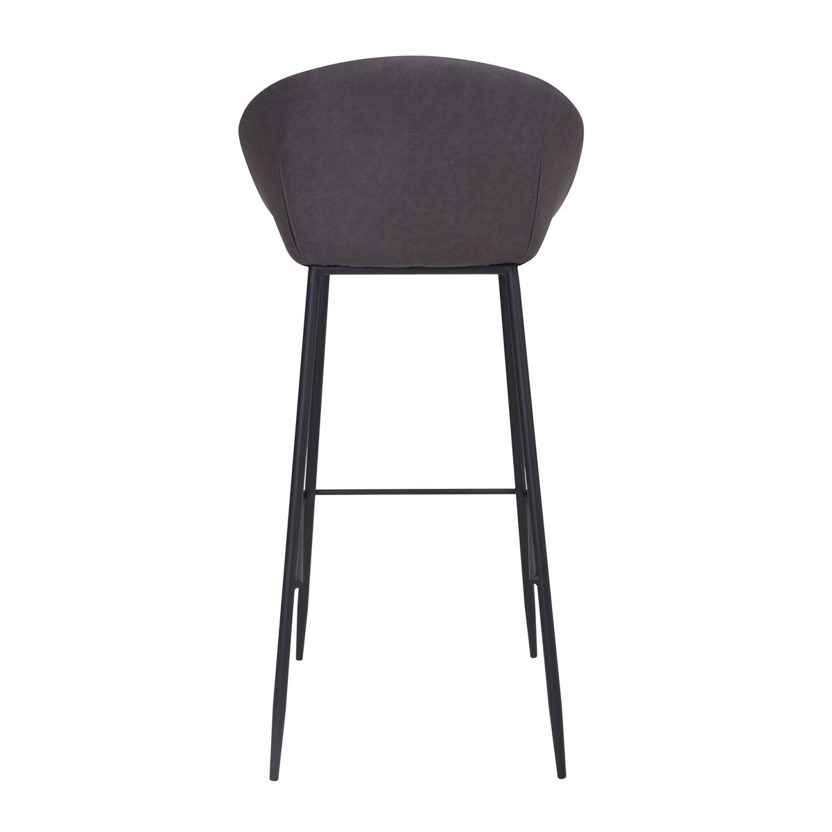 Rendez vous déco Lot de 2 chaises de bar 75 cm en cuir synthétique marron - Kalba