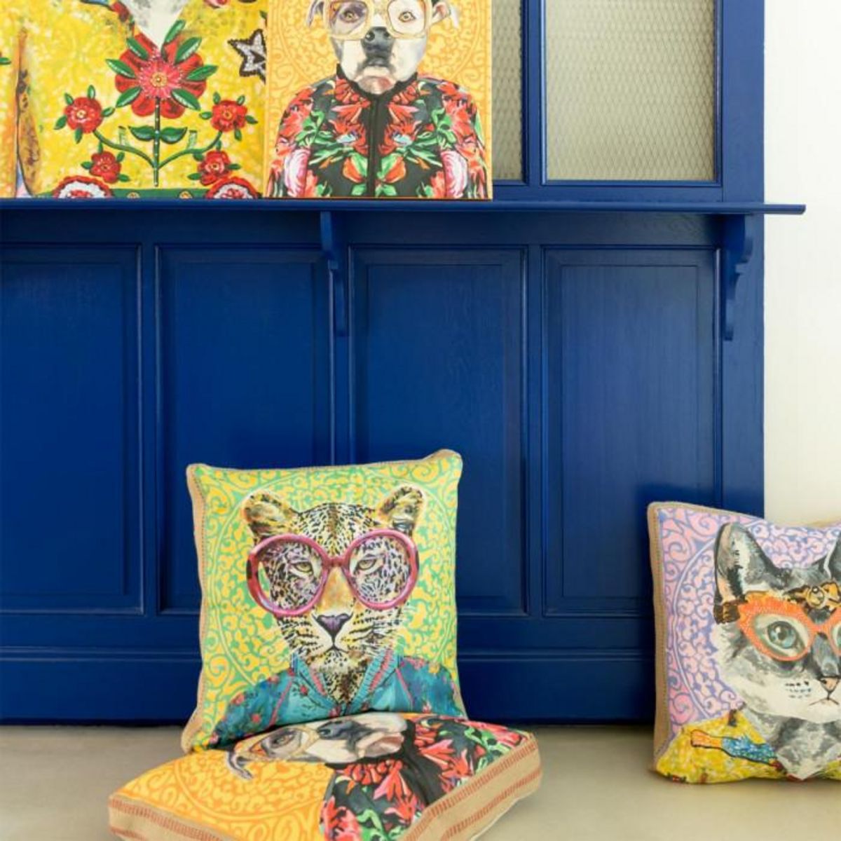 Paris Prix Coussin Déco Tigre  Popart  50x50cm Multicolore