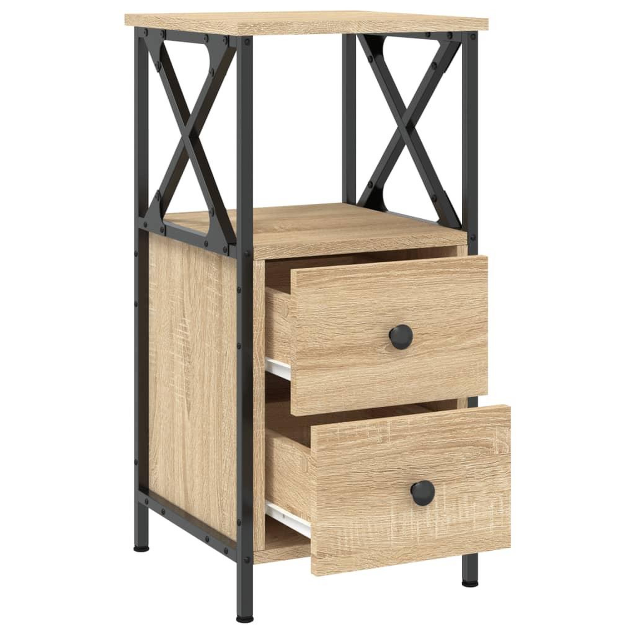 Voir la diapositive 5 : VIDAXL Table de chevet chene sonoma 34x35,5x70 cm bois d'ingenierie