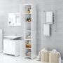 Voir la diapositive 3 : VIDAXL Armoire de salle de bain Blanc brillant Bois d'ingenierie