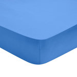 DODO Drap Housse Influence Percale Lazuli. Coloris disponibles : Bleu