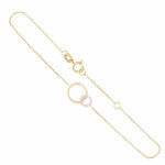 L'ATELIER D'AZUR Bracelet Or Jaune et Diamants - Motif Anneaux - Femme