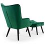 Voir la diapositive 4 : Paris Prix Fauteuil & Pouf Scandinave  Nomi  100cm Vert