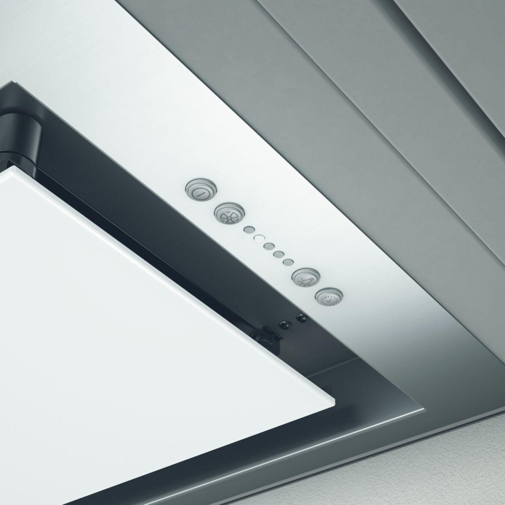 Voir la diapositive 3 : ELICA Hotte encastrable hidden ixgl/a/60 acier inox + verre blanc