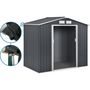 Voir la diapositive 1 : Habitat et Jardin Abri de jardin en métal  Vegas  5.29 m² avec gouttière - Gris