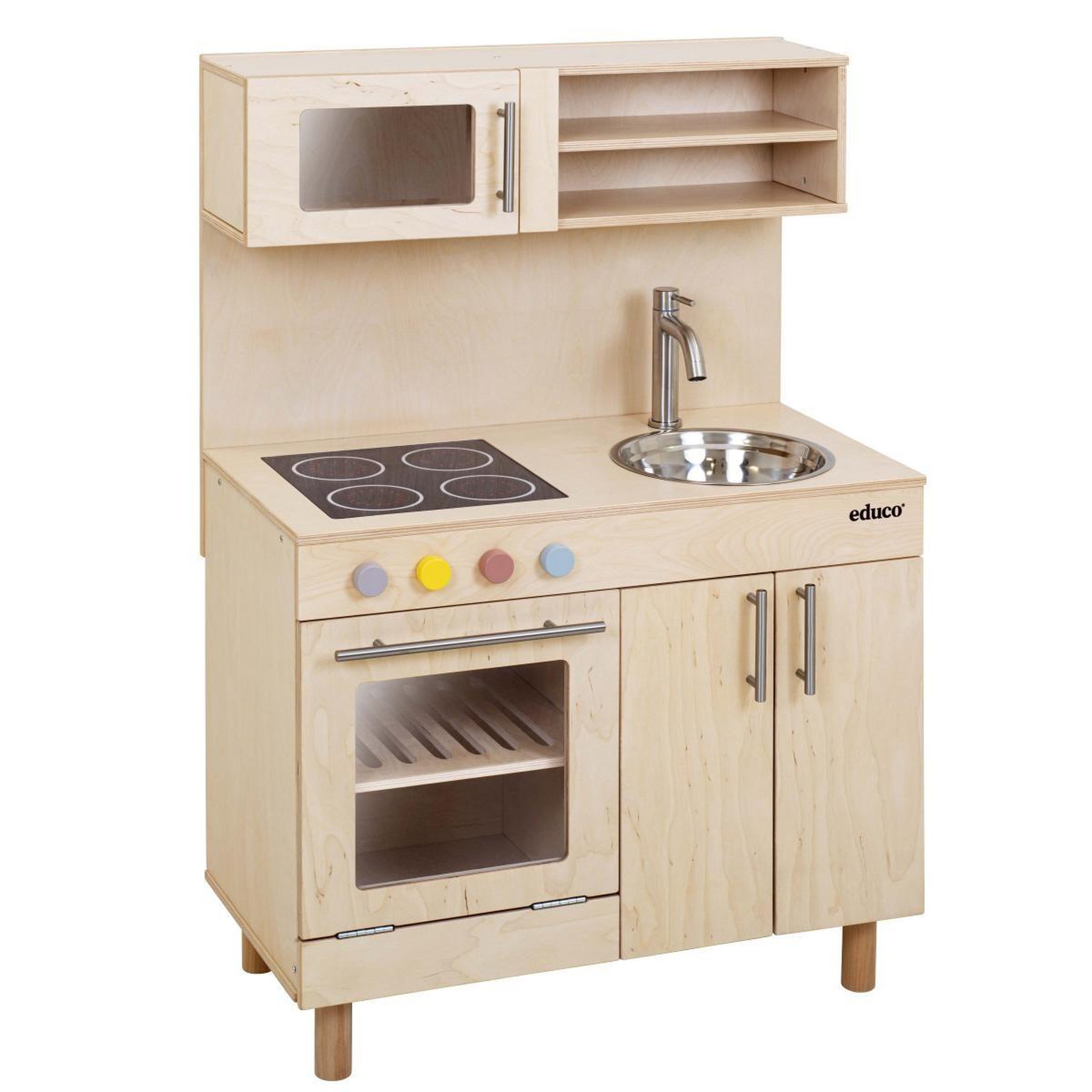 EDUCO Jeu d'imitation - Cuisine - en bois - jeu Montessori