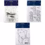  7 Tampons transparents Le Petit Prince dans son avion + Etoiles + Astéroïd