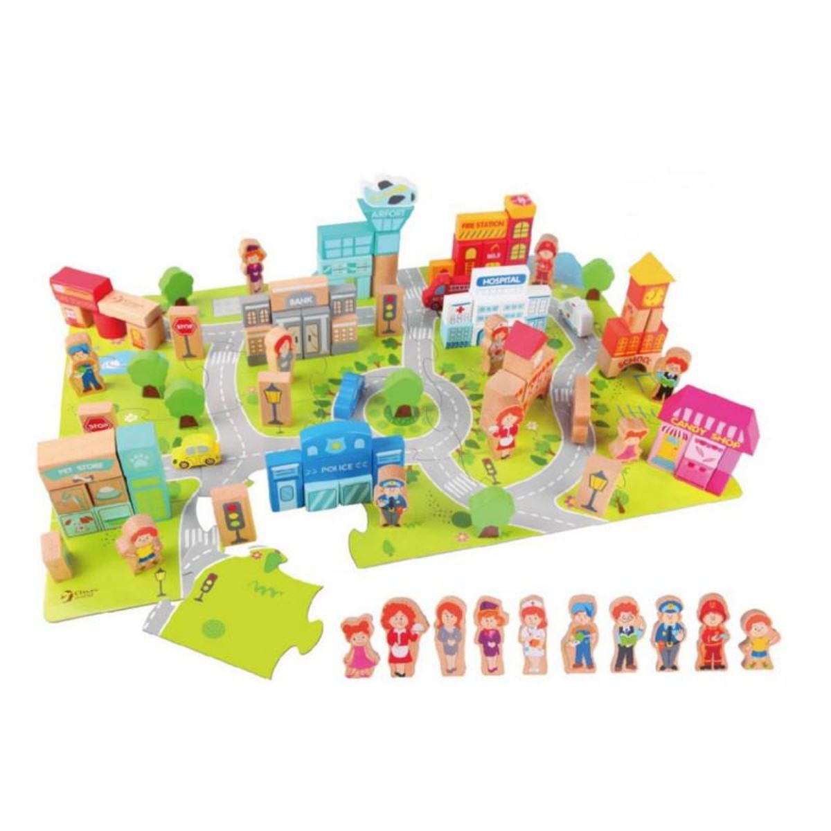CLASSIC WORLD Classic World Wooden Blocks City, 120dlg.