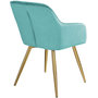 Voir la diapositive 3 : tectake Chaise MARILYN Effet Velours Style Scandinave