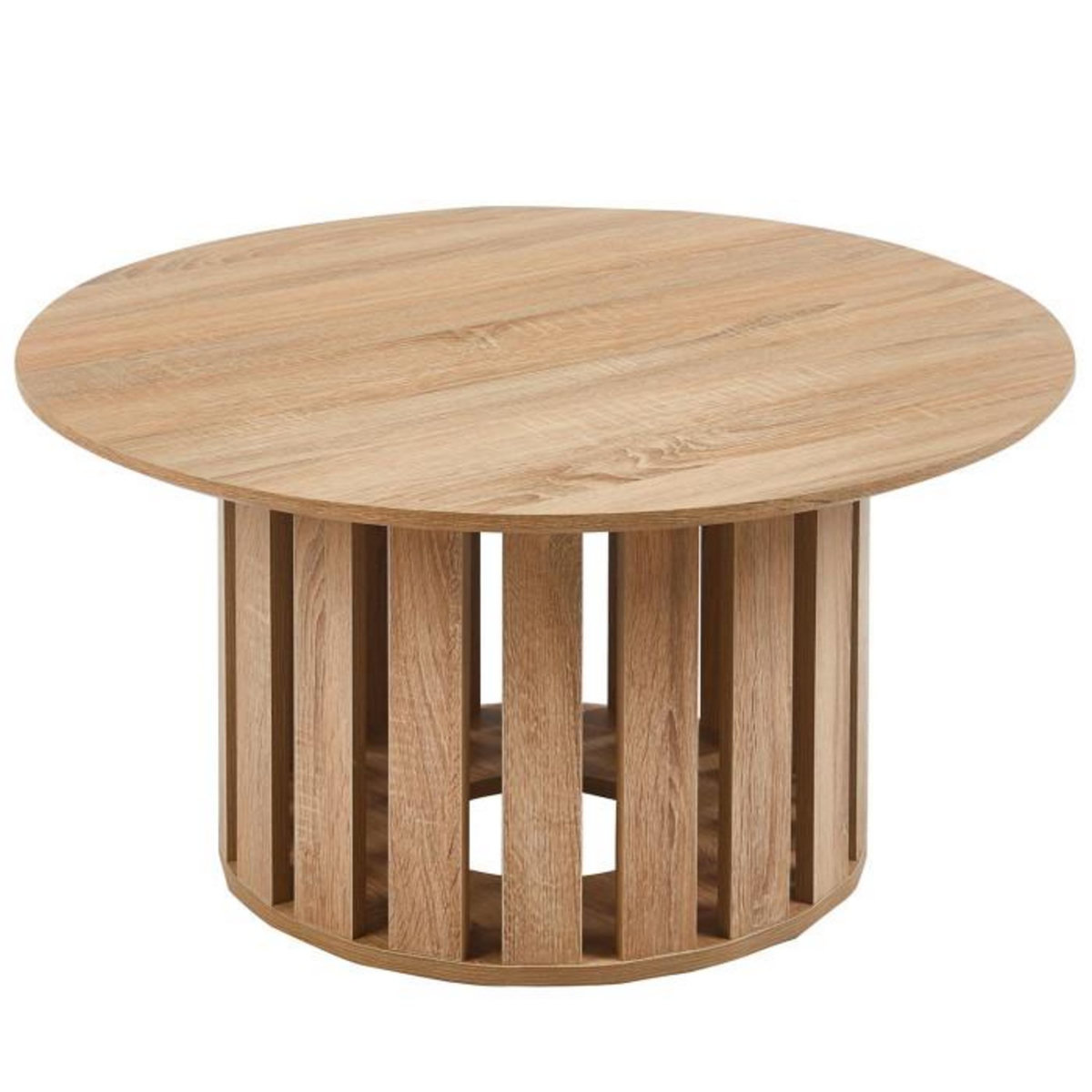 Paris Prix Lot de 2 Tables Basses Rondes  Luisa  80cm Chêne clair