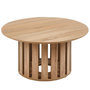 Voir la diapositive 3 : Paris Prix Lot de 2 Tables Basses Rondes  Luisa  80cm Chêne clair