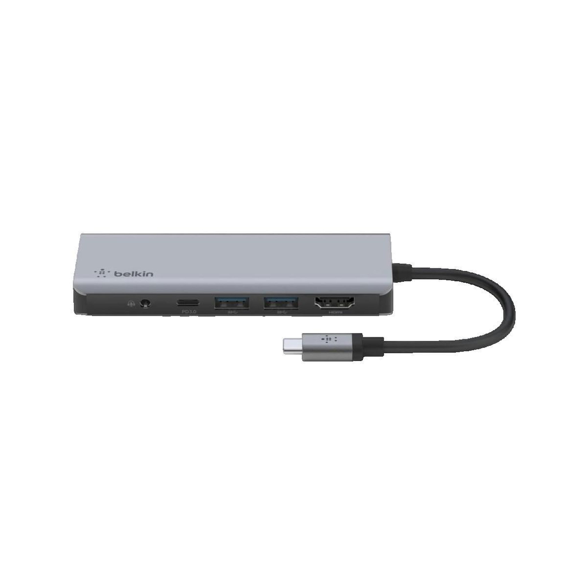 Voir la diapositive 2 : Belkin Adaptateur multiport USB-C Belkin 7 en 1 Argenté