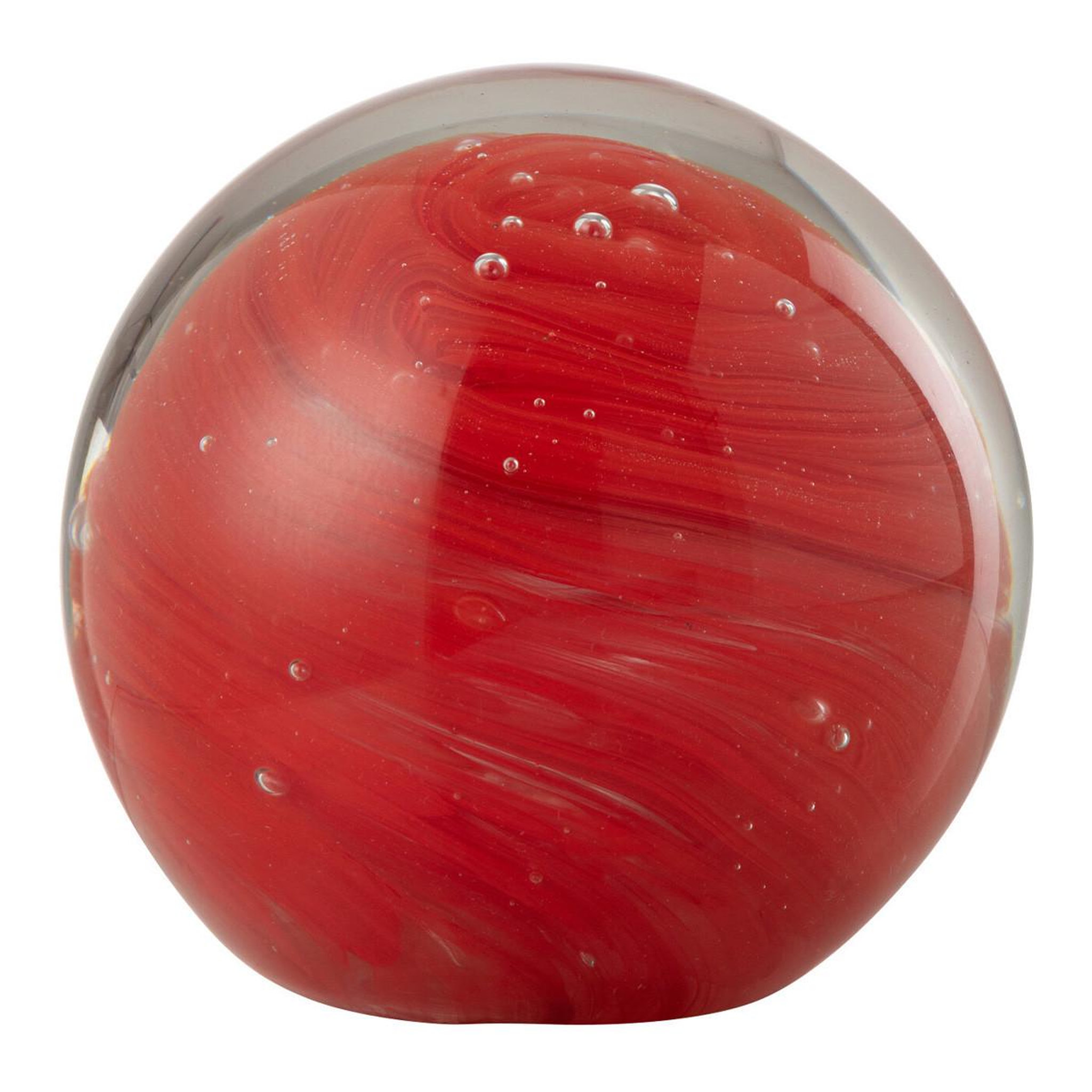 J-LINE Presse-papier en verre  twister  13cm rouge