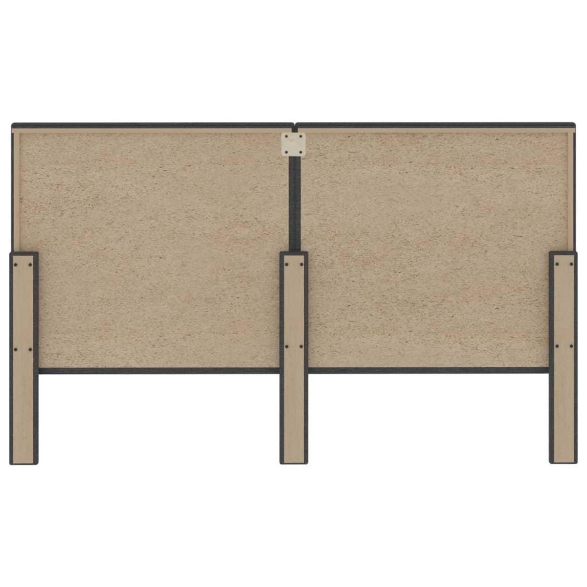 VIDAXL Tete de lit touffetee Gris fonce Tissu 180x200 cm