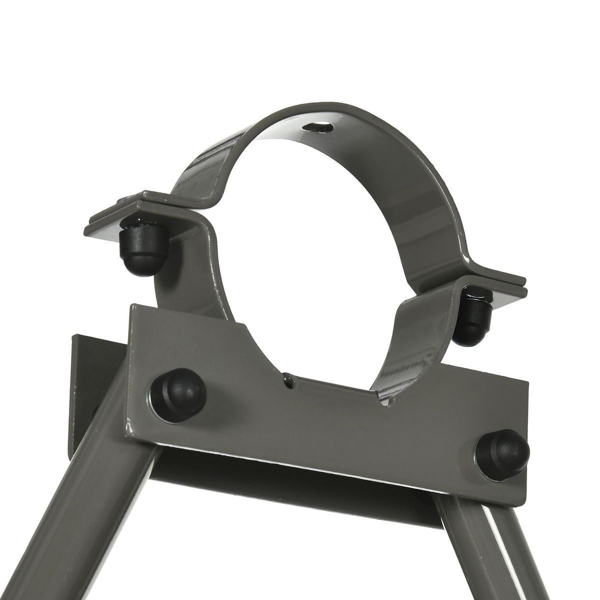 OUTSUNNY Balançoire agrès face à face enfant 3 à 6 ans - selles larges, guidon, repose-pied - gris vert