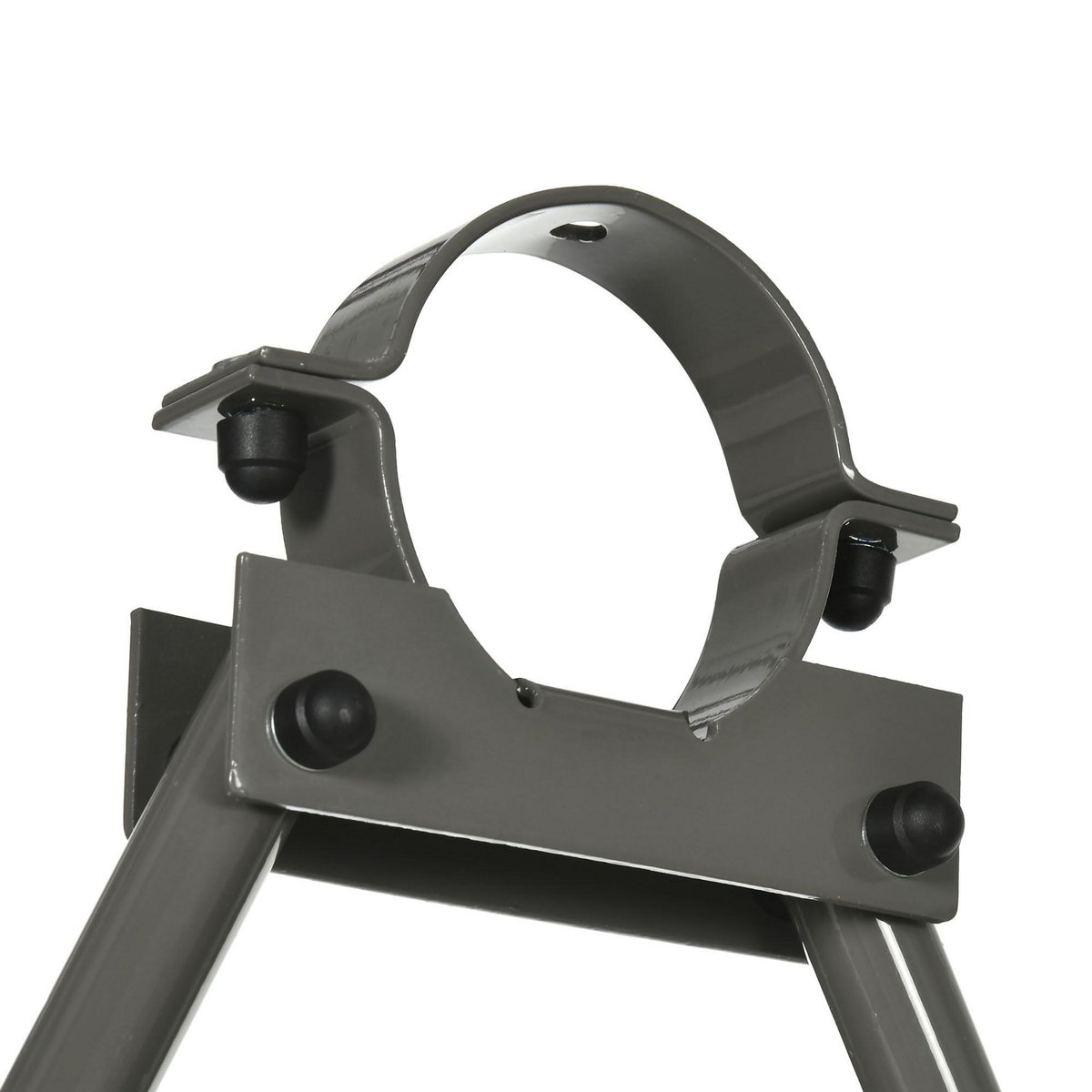 OUTSUNNY Balançoire agrès face à face enfant 3 à 6 ans - selles larges, guidon, repose-pied - gris vert