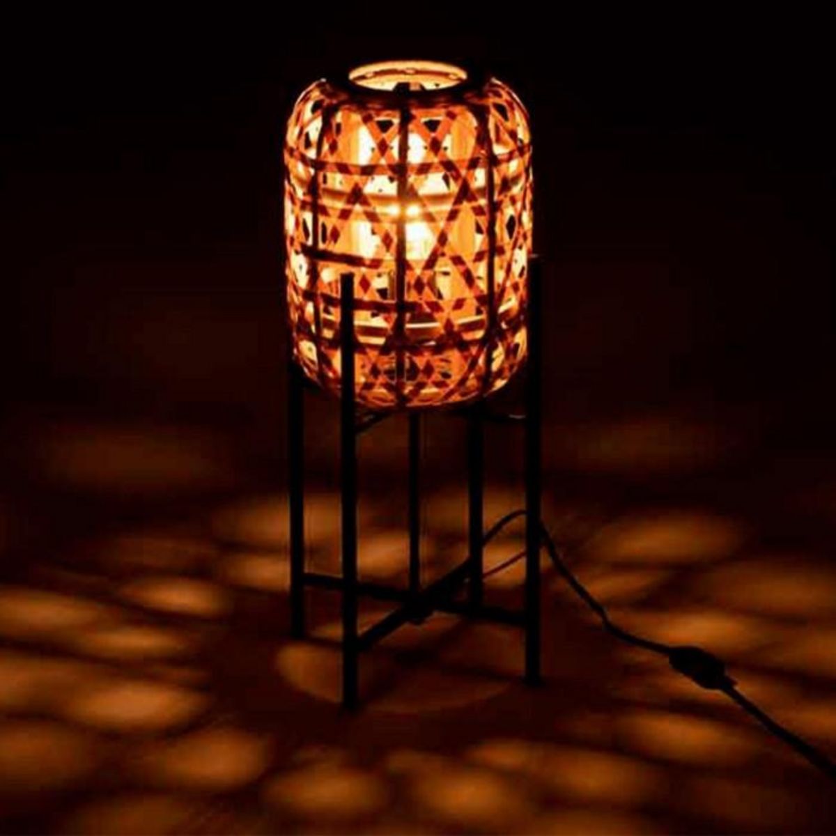 Paris Prix Lampe à Poser en Bambou  Dinaya  53cm Naturel