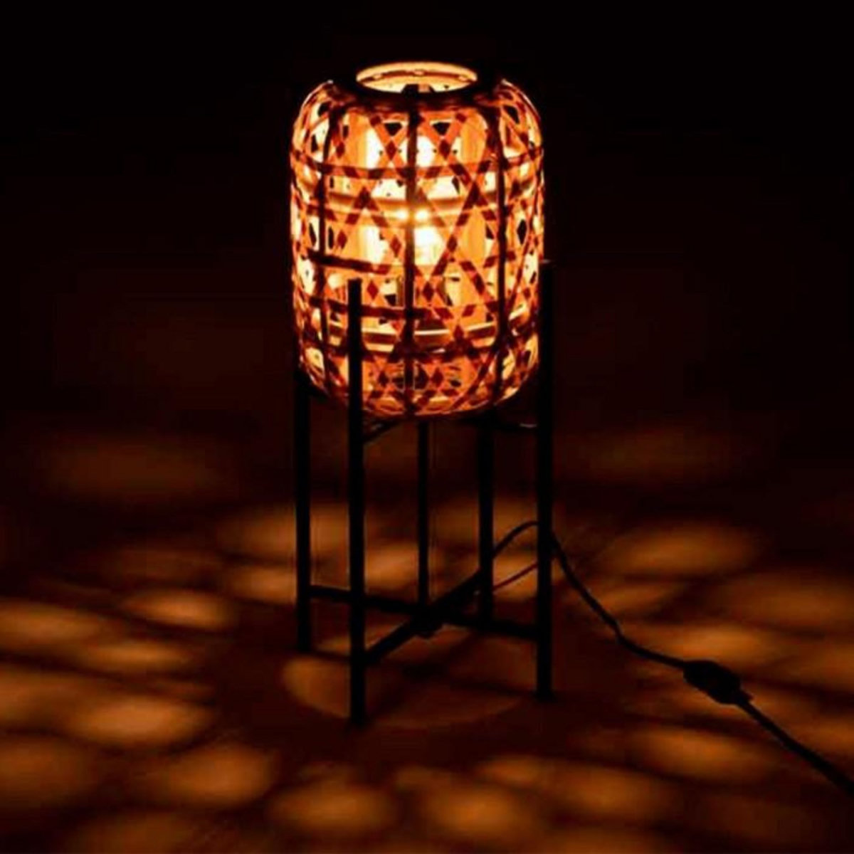 Paris Prix Lampe à Poser en Bambou  Dinaya  53cm Naturel