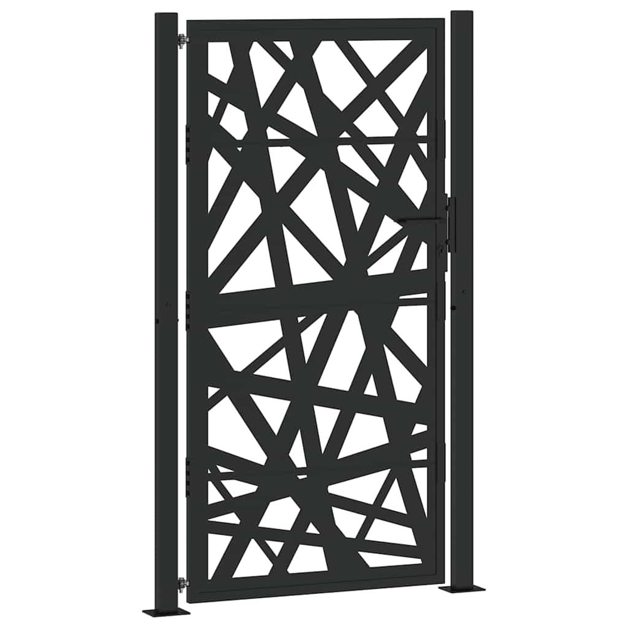Voir la diapositive 2 : VIDAXL Portail de jardin noir 105x180 cm acier conception de lumiere