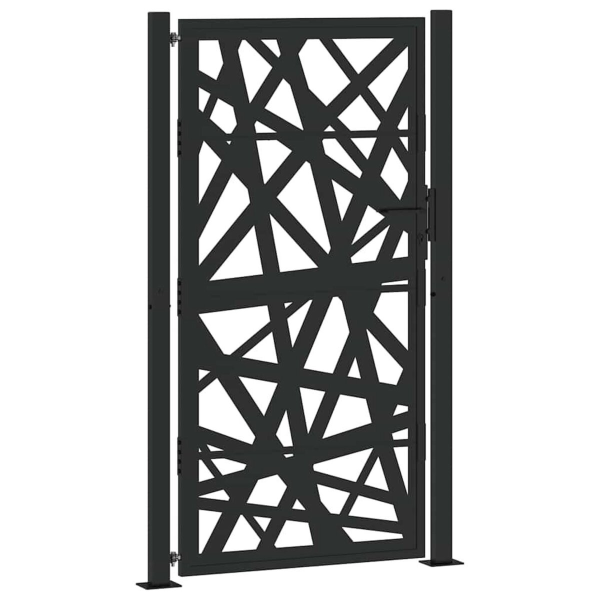 VIDAXL Portail de jardin noir 105x180 cm acier conception de lumiere