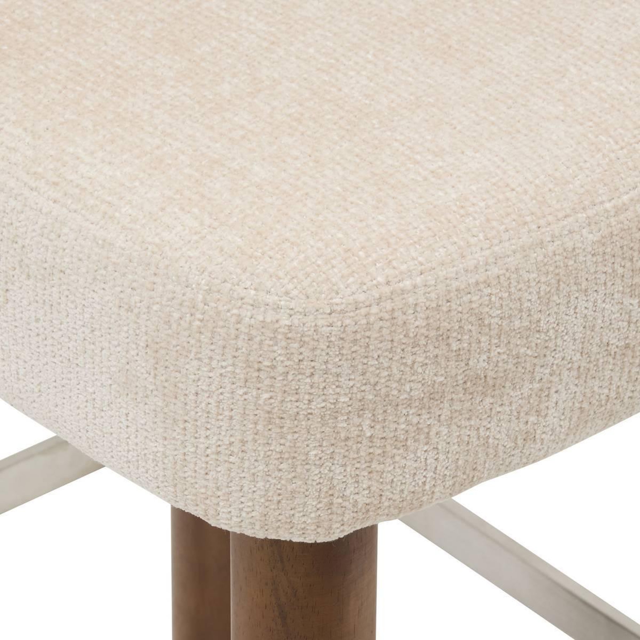 Voir la diapositive 2 : ATMOSPHERA Tabouret de bar design  noali  104cm ivoire & noyer