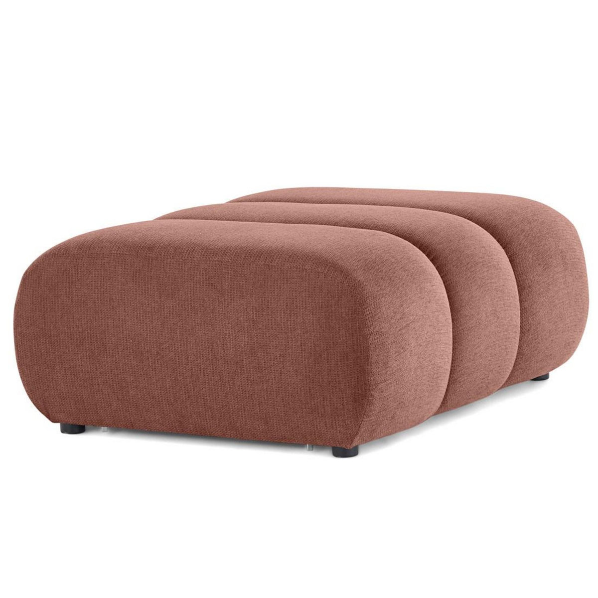 LISA DESIGN Debbie - pouf en tissu texturé