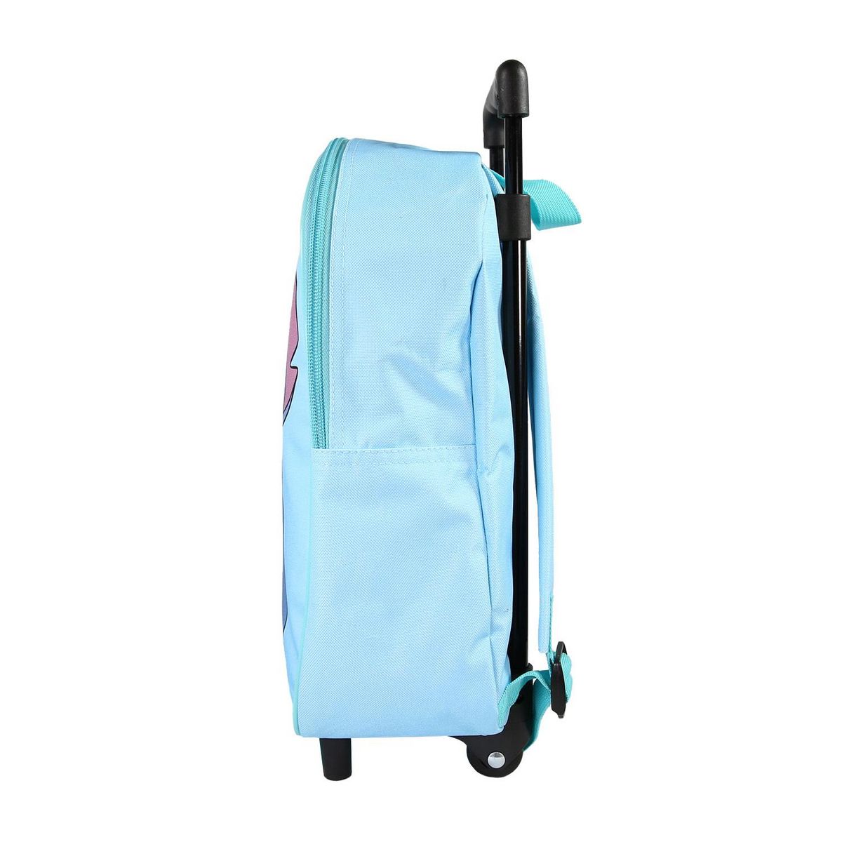 Bagtrotter Bagtrotter - Stitch - Sac à Dos Scolaire à Roulettes  - Bleu Clair - 1 Compartiment Zippé - Bretelles Matelassées - 25x12x32cm - Matière Polyester - Sac à Dos Scolaire Maternelle