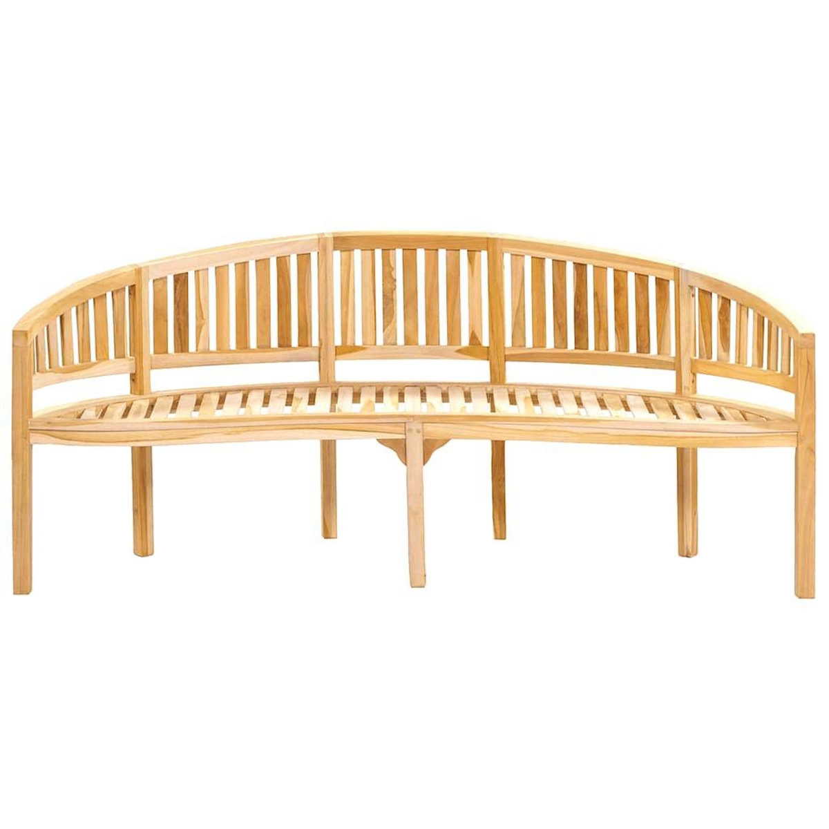 VIDAXL Banc de jardin en forme de banane 200 cm bois de teck solide