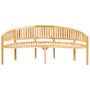 Voir la diapositive 4 : VIDAXL Banc de jardin en forme de banane 200 cm bois de teck solide