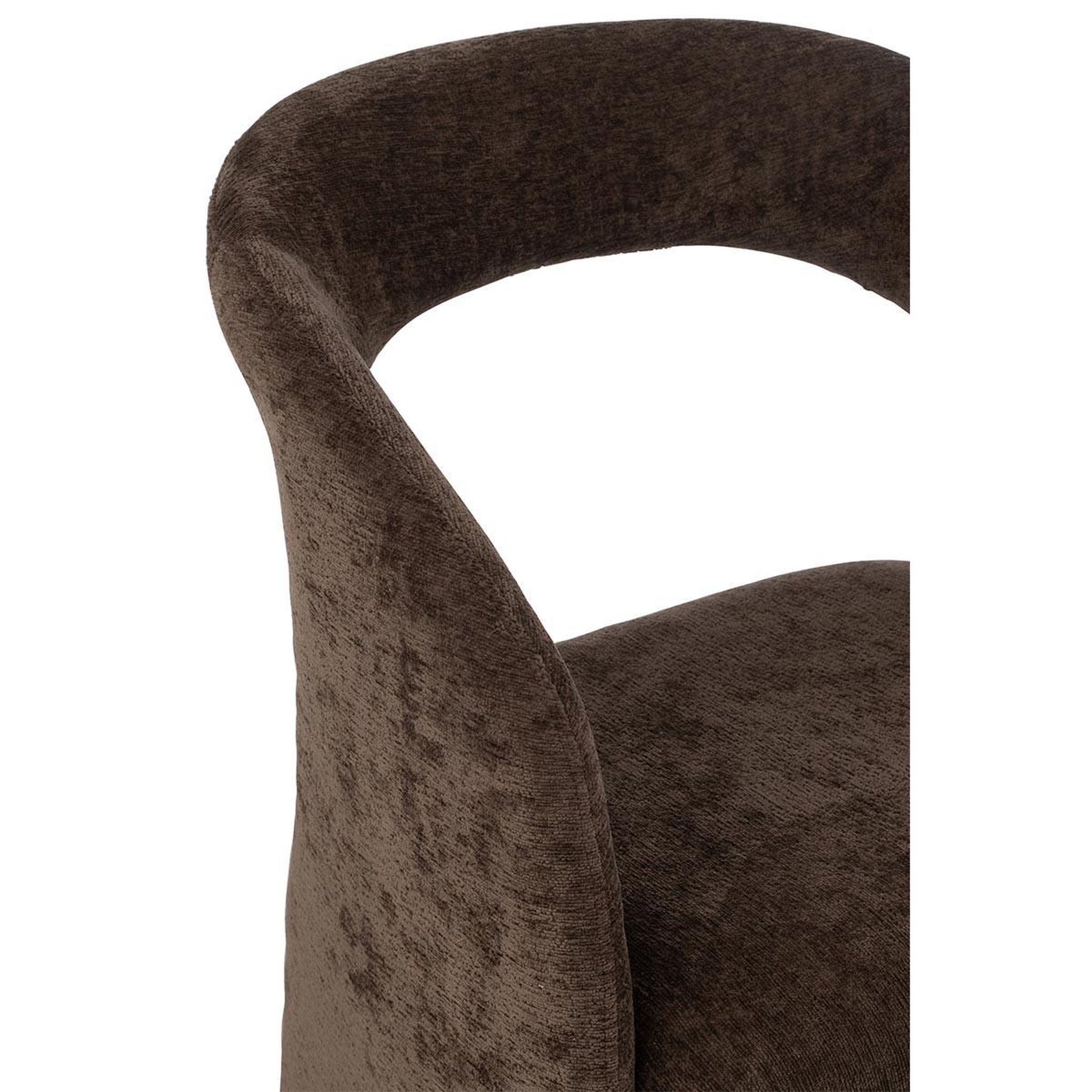 Voir la diapositive 6 : J-LINE Fauteuil design  anise  86cm marron foncé
