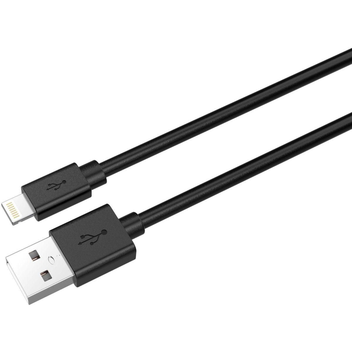 ESSENTIEL B Câble Lightning vers USB 1M certifié Apple Noir