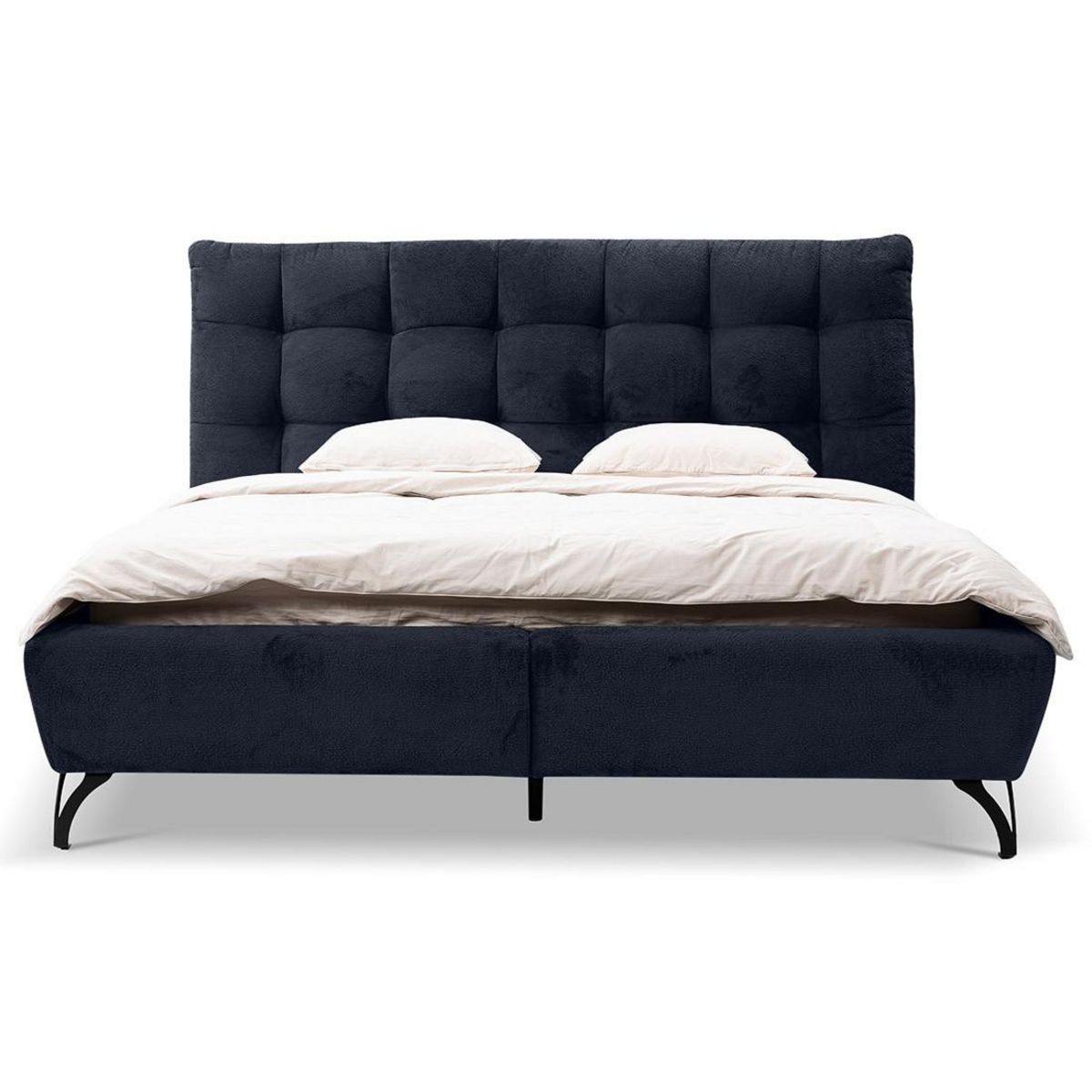 LISA DESIGN Sohan - lit coffre - 140x200 - en tissu bouclette - sommier inclus