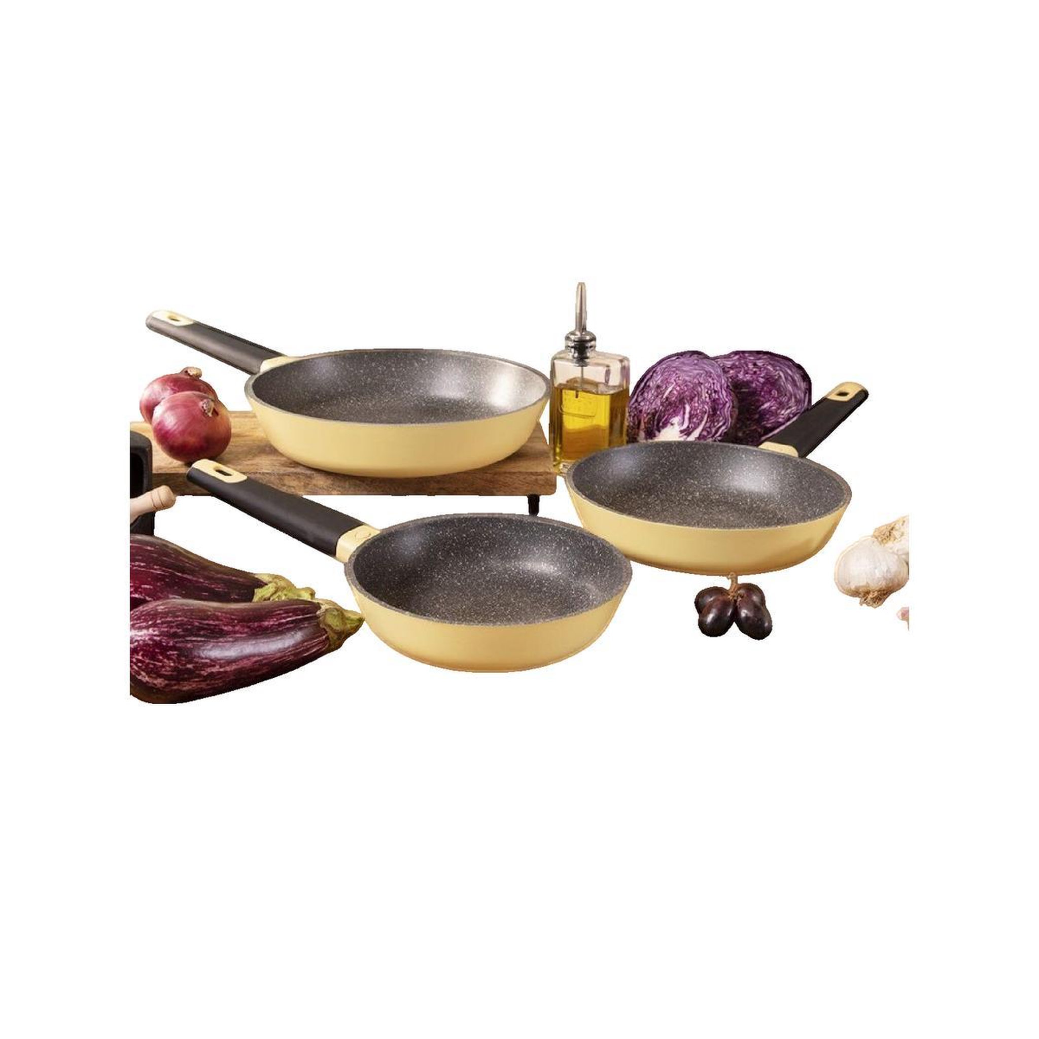 Voir la diapositive 2 : CECOTEC Ensemble de poêles Cecotec Modèle 8435484031325 Revêtement antiadhésif Select Teflon