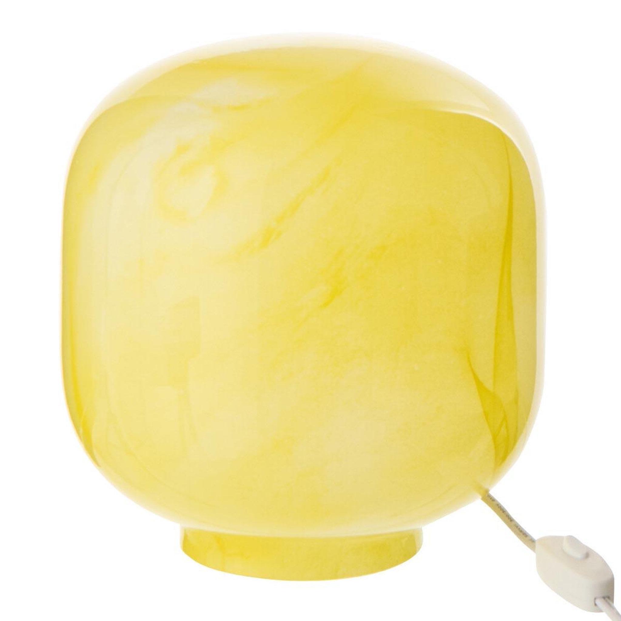 J-LINE Lampe à poser en verre  bola  21cm jaune