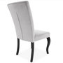 Voir la diapositive 3 : Paris Prix Lot de 2 Chaises Design Velours  Lucky  106cm Gris