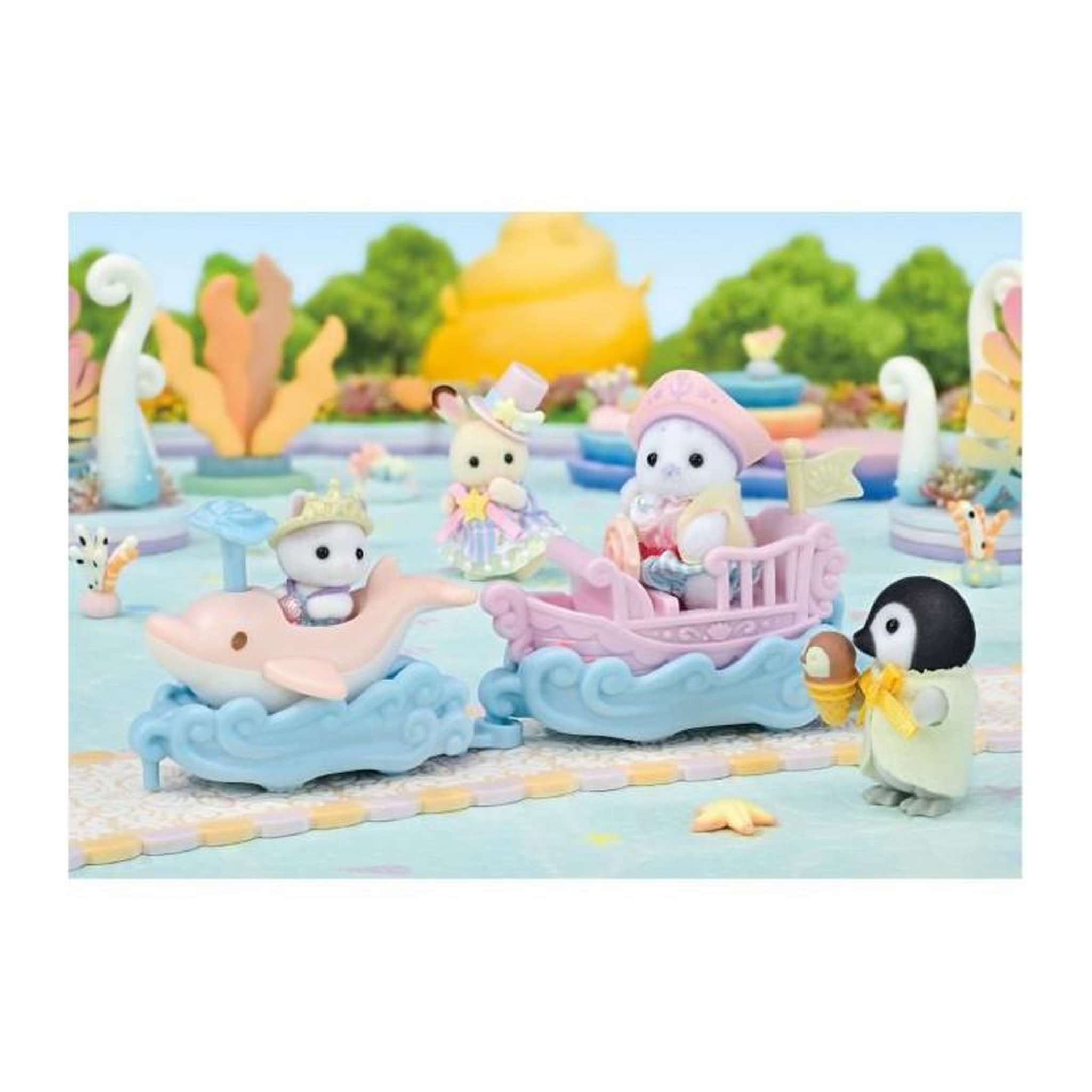 Sylvanian Families Mini-figurines - SYLVANIAN FAMILIES - Le petit train de la mer - Des 3 ans