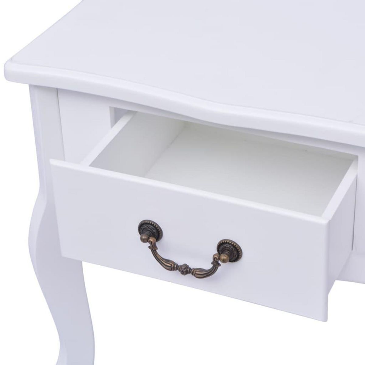 VIDAXL Table de chevet MDF Blanc