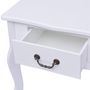 Voir la diapositive 3 : VIDAXL Table de chevet MDF Blanc